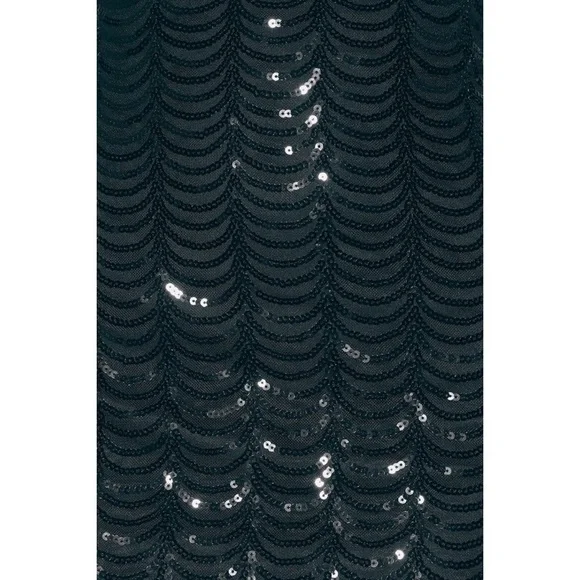 “Midnight Fantasy” Scalloped Sequin Bodycon Dress - Picture 9 of 13